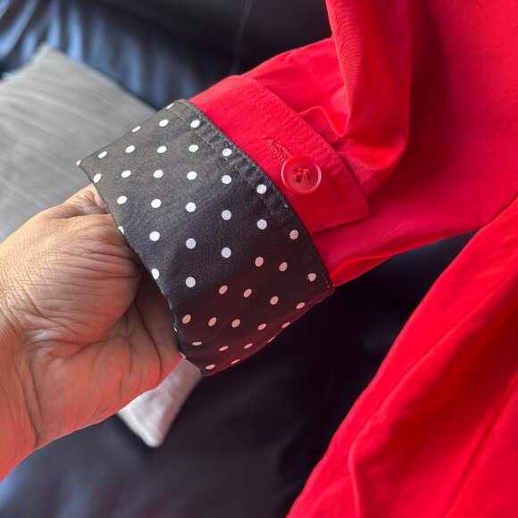 Vintage Forecaster of Boston Trench Rain Coat 7/8 . Red - Picture 8 of 11